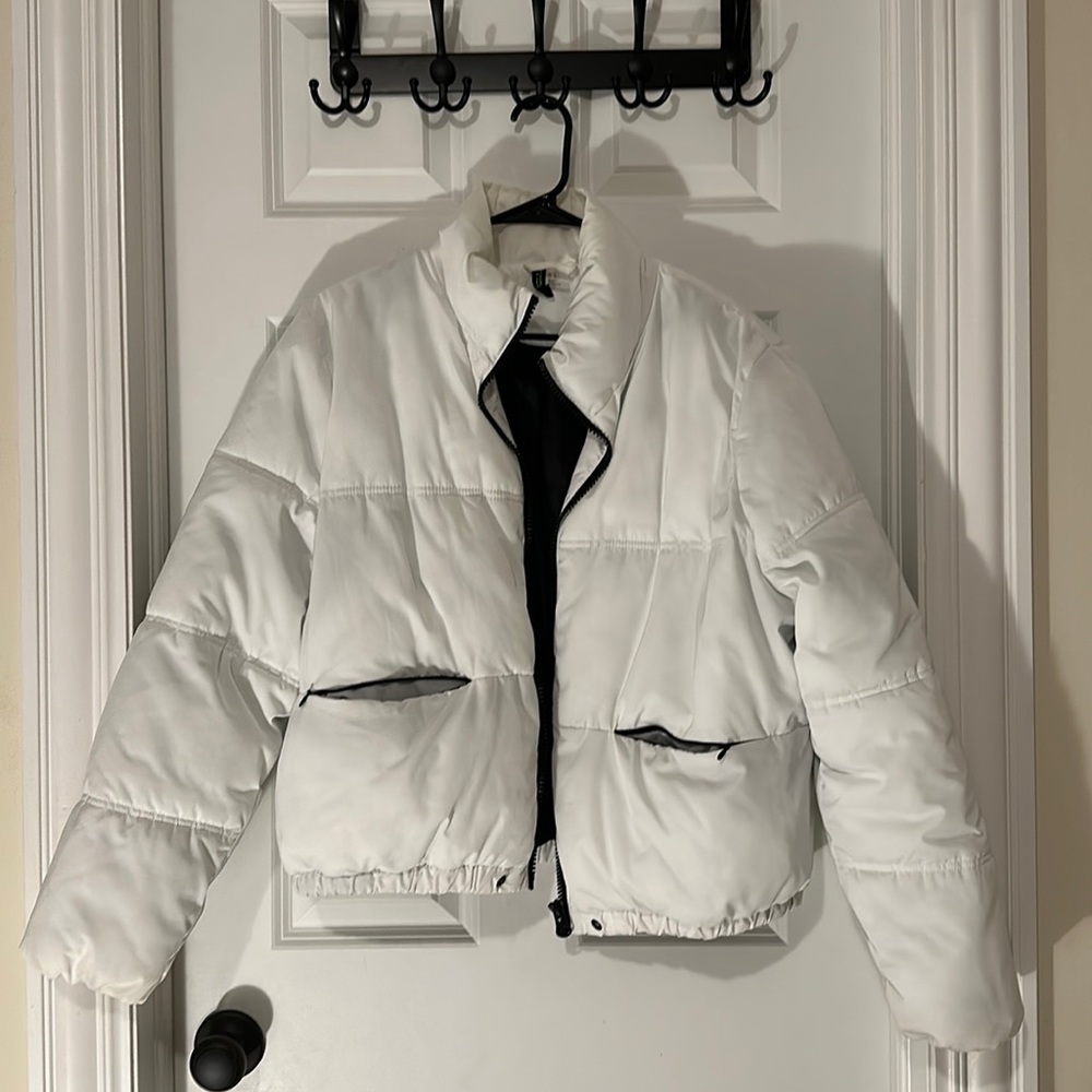 White puffer jacket